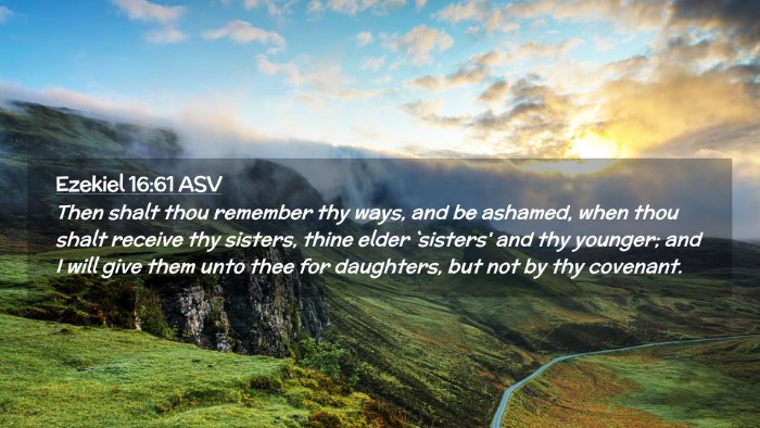 Picture 02 - Ezekiel 16:61 ASV Desktop Wallpaper - Then shalt thou remember thy ways, and be - Desktop Bible Verse Wallpaper