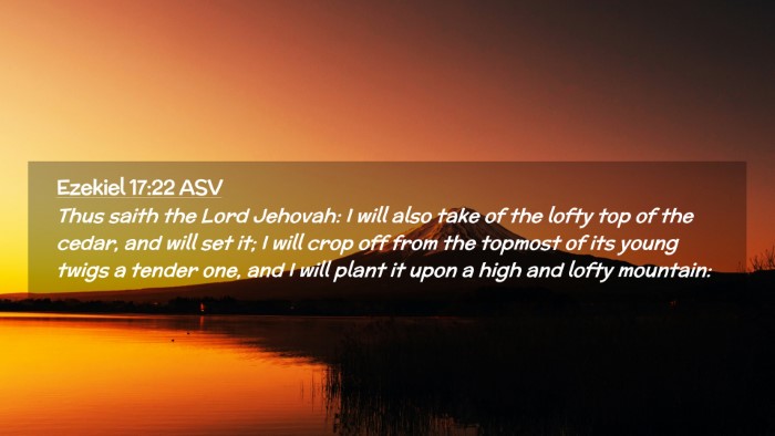 Picture 02 - Ezekiel 17:22 ASV Desktop Wallpaper - Thus saith the Lord Jehovah: I will also take of - Desktop Bible Verse Wallpaper