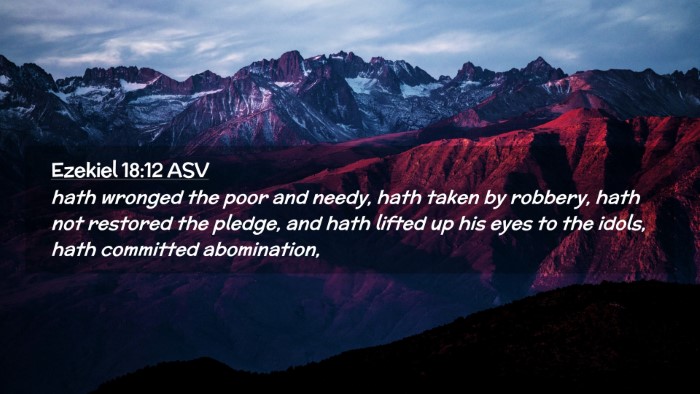 Picture 02 - Ezekiel 18:12 ASV Desktop Wallpaper - hath wronged the poor and needy, hath taken by - Desktop Bible Verse Wallpaper