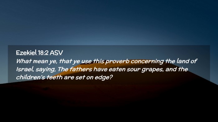 Picture 02 - Ezekiel 18:2 ASV Desktop Wallpaper - What mean ye, that ye use this proverb concerning - Desktop Bible Verse Wallpaper