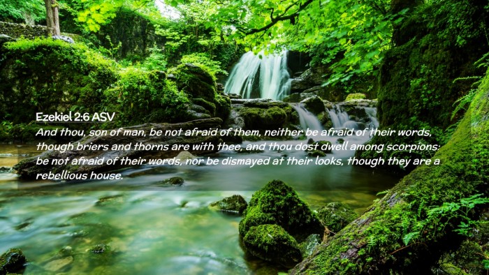 Picture 02 - Ezekiel 2:6 ASV Desktop Wallpaper - And thou, son of man, be not afraid of them, - Desktop Bible Verse Wallpaper