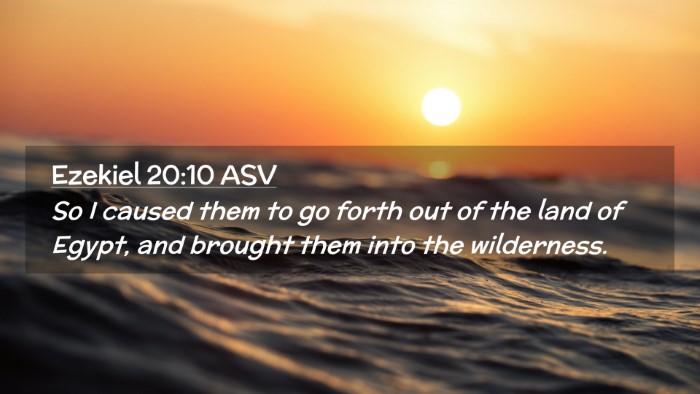 Picture 02 - Ezekiel 20:10 ASV Desktop Wallpaper - So I caused them to go forth out of the land of - Desktop Bible Verse Wallpaper