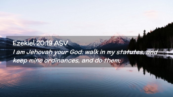 Picture 02 - Ezekiel 20:19 ASV Desktop Wallpaper - I am Jehovah your God: walk in my statutes, and - Desktop Bible Verse Wallpaper