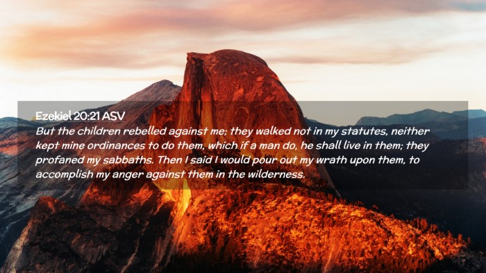 Picture 02 - Ezekiel 20:21 ASV Desktop Wallpaper - But the children rebelled against me; they walked - Desktop Bible Verse Wallpaper