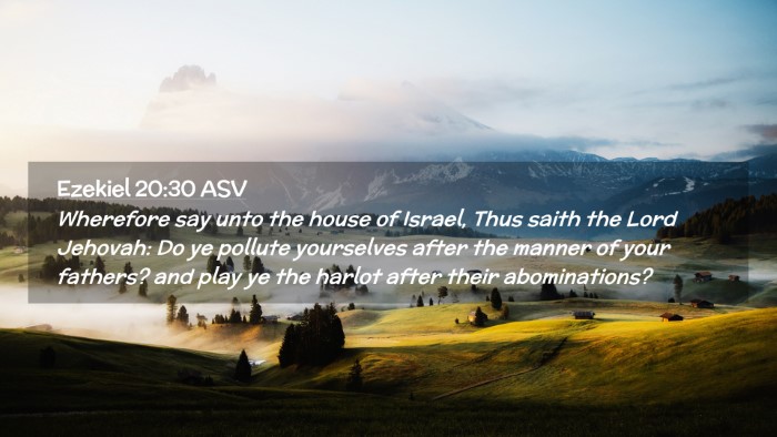 Picture 02 - Ezekiel 20:30 ASV Desktop Wallpaper - Wherefore say unto the house of Israel, Thus - Desktop Bible Verse Wallpaper