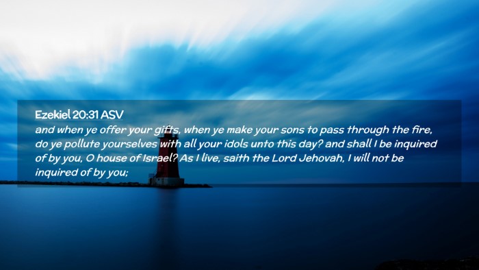 Picture 02 - Ezekiel 20:31 ASV Desktop Wallpaper - and when ye offer your gifts, when ye make your - Desktop Bible Verse Wallpaper