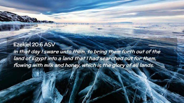 Picture 02 - Ezekiel 20:6 ASV Desktop Wallpaper - in that day I sware unto them, to bring them - Desktop Bible Verse Wallpaper