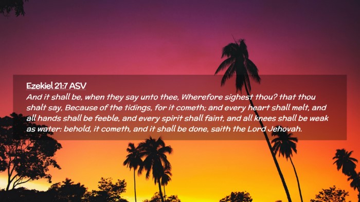 Picture 02 - Ezekiel 21:7 ASV Desktop Wallpaper - And it shall be, when they say unto thee, - Desktop Bible Verse Wallpaper