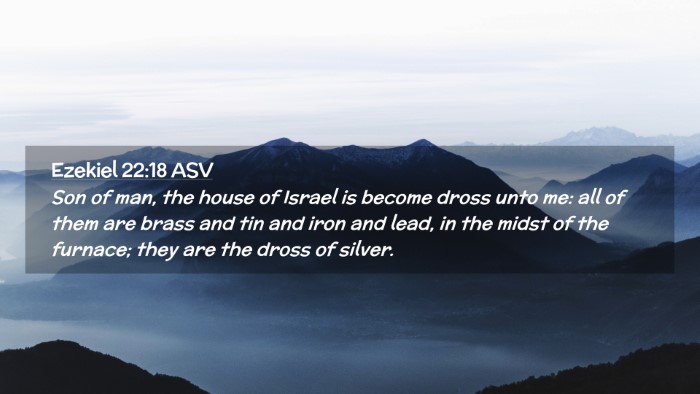 Picture 02 - Ezekiel 22:18 ASV Desktop Wallpaper - Son of man, the house of Israel is become dross - Desktop Bible Verse Wallpaper