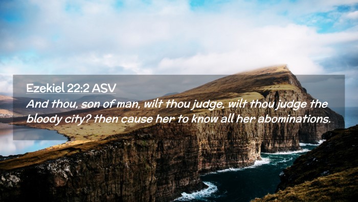 Picture 02 - Ezekiel 22:2 ASV Desktop Wallpaper - And thou, son of man, wilt thou judge, wilt thou - Desktop Bible Verse Wallpaper
