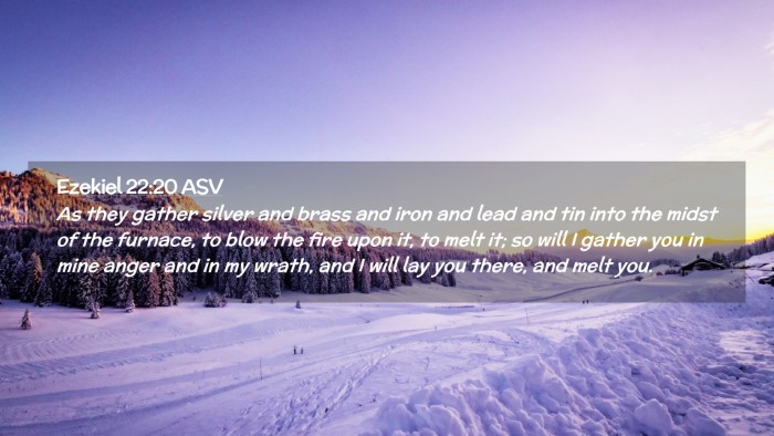 Picture 02 - Ezekiel 22:20 ASV Desktop Wallpaper - As they gather silver and brass and iron and lead - Desktop Bible Verse Wallpaper