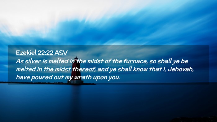 Picture 02 - Ezekiel 22:22 ASV Desktop Wallpaper - As silver is melted in the midst of the furnace, - Desktop Bible Verse Wallpaper