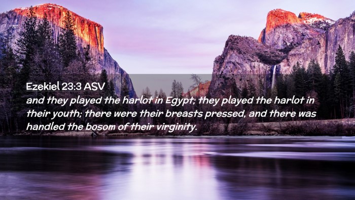 Picture 02 - Ezekiel 23:3 ASV Desktop Wallpaper - and they played the harlot in Egypt; they played - Desktop Bible Verse Wallpaper