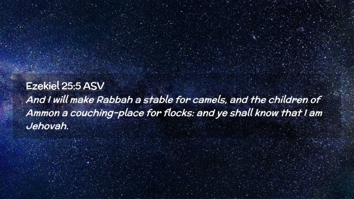 Picture 02 - Ezekiel 25:5 ASV Desktop Wallpaper - And I will make Rabbah a stable for camels, and - Desktop Bible Verse Wallpaper