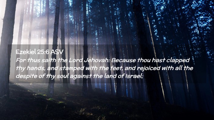 Picture 02 - Ezekiel 25:6 ASV Desktop Wallpaper - For thus saith the Lord Jehovah: Because thou - Desktop Bible Verse Wallpaper