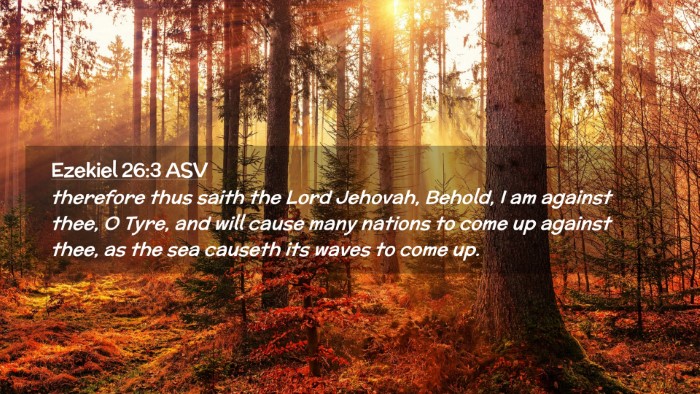 Picture 02 - Ezekiel 26:3 ASV Desktop Wallpaper - therefore thus saith the Lord Jehovah, Behold, I - Desktop Bible Verse Wallpaper