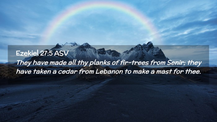 Picture 02 - Ezekiel 27:5 ASV Desktop Wallpaper - They have made all thy planks of fir-trees from - Desktop Bible Verse Wallpaper