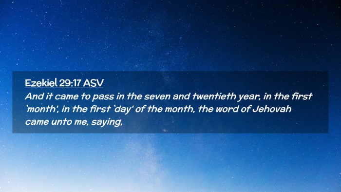 Picture 02 - Ezekiel 29:17 ASV Desktop Wallpaper - And it came to pass in the seven and twentieth - Desktop Bible Verse Wallpaper