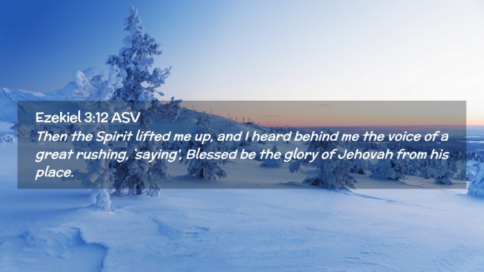 Picture 02 - Ezekiel 3:12 ASV Desktop Wallpaper - Then the Spirit lifted me up, and I heard behind - Desktop Bible Verse Wallpaper