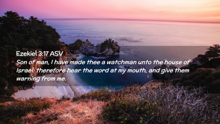 Picture 02 - Ezekiel 3:17 ASV Desktop Wallpaper - Son of man, I have made thee a watchman unto the - Desktop Bible Verse Wallpaper