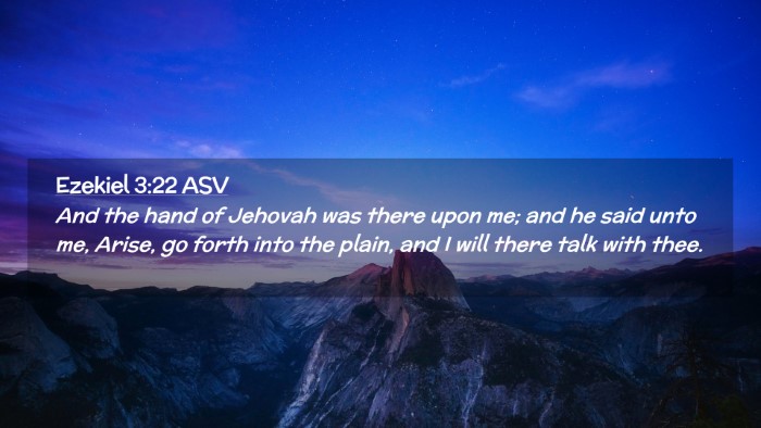 Picture 02 - Ezekiel 3:22 ASV Desktop Wallpaper - And the hand of Jehovah was there upon me; and he - Desktop Bible Verse Wallpaper