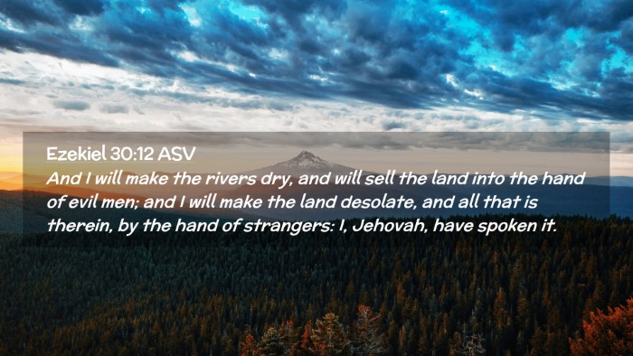 Picture 02 - Ezekiel 30:12 ASV Desktop Wallpaper - And I will make the rivers dry, and will sell the - Desktop Bible Verse Wallpaper