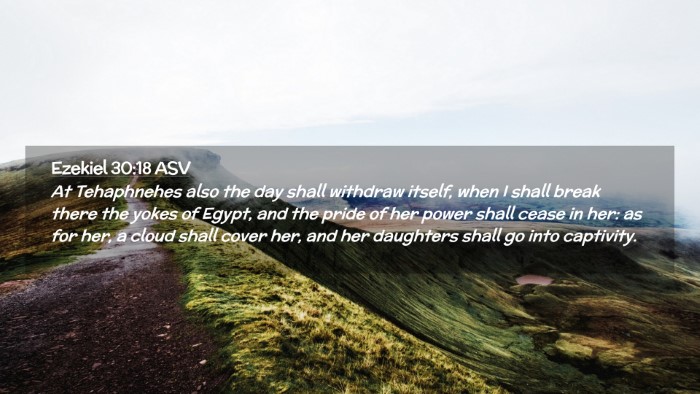 Picture 02 - Ezekiel 30:18 ASV Desktop Wallpaper - At Tehaphnehes also the day shall withdraw - Desktop Bible Verse Wallpaper