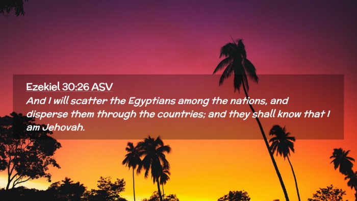 Picture 02 - Ezekiel 30:26 ASV Desktop Wallpaper - And I will scatter the Egyptians among the - Desktop Bible Verse Wallpaper
