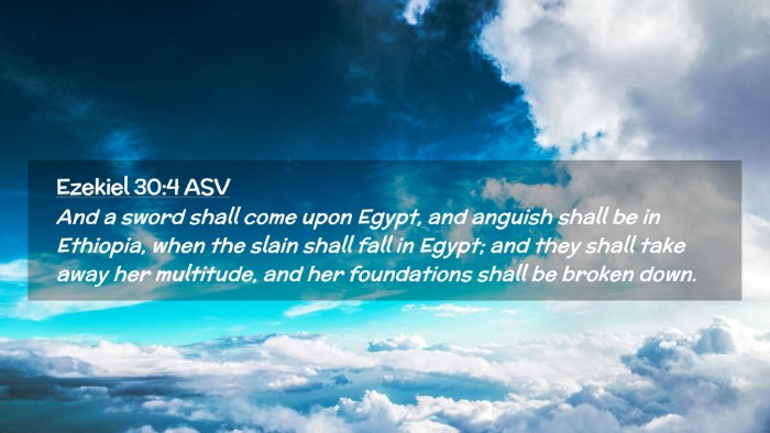 Picture 02 - Ezekiel 30:4 ASV Desktop Wallpaper - And a sword shall come upon Egypt, and anguish - Desktop Bible Verse Wallpaper