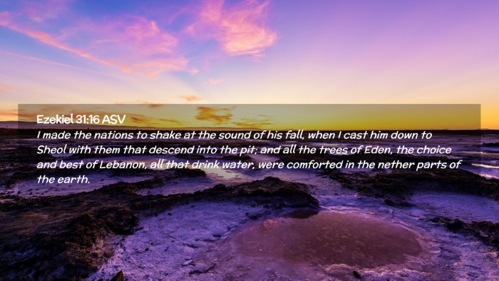 Picture 02 - Ezekiel 31:16 ASV Desktop Wallpaper - I made the nations to shake at the sound of his - Desktop Bible Verse Wallpaper