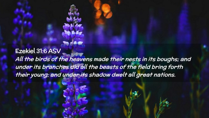 Picture 02 - Ezekiel 31:6 ASV Desktop Wallpaper - All the birds of the heavens made their nests in - Desktop Bible Verse Wallpaper