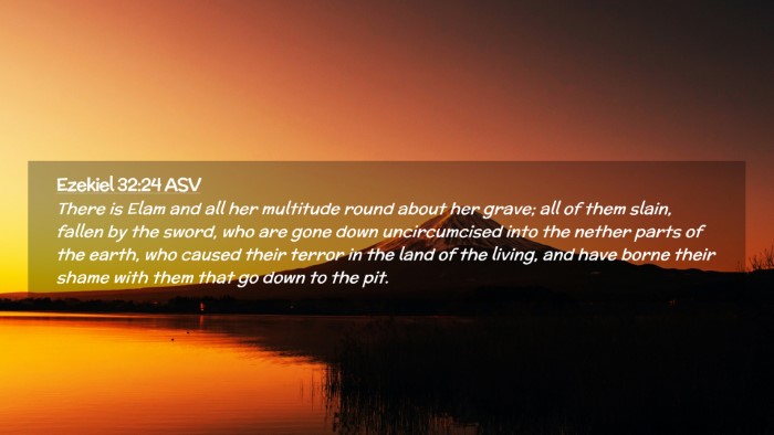 Picture 02 - Ezekiel 32:24 ASV Desktop Wallpaper - There is Elam and all her multitude round about - Desktop Bible Verse Wallpaper