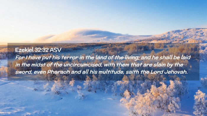 Picture 02 - Ezekiel 32:32 ASV Desktop Wallpaper - For I have put his terror in the land of the - Desktop Bible Verse Wallpaper