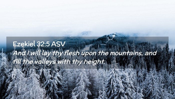 Picture 02 - Ezekiel 32:5 ASV Desktop Wallpaper - And I will lay thy flesh upon the mountains, and - Desktop Bible Verse Wallpaper