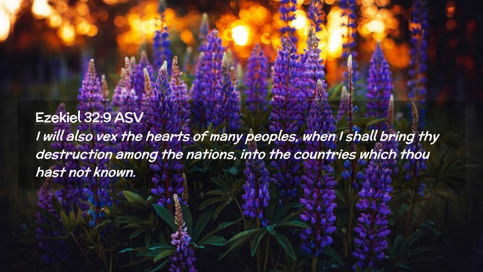 Picture 02 - Ezekiel 32:9 ASV Desktop Wallpaper - I will also vex the hearts of many peoples, when - Desktop Bible Verse Wallpaper