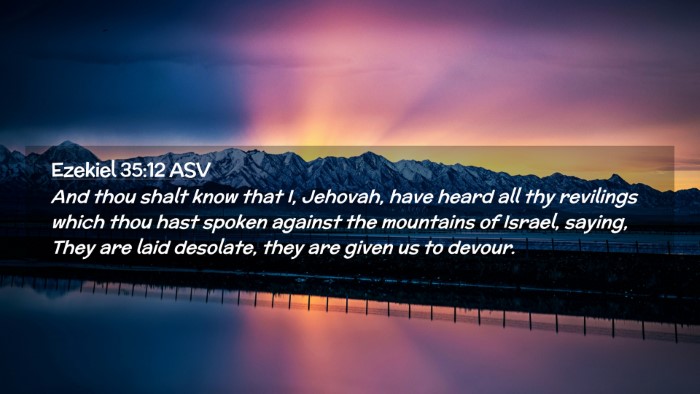 Picture 02 - Ezekiel 35:12 ASV Desktop Wallpaper - And thou shalt know that I, Jehovah, have heard - Desktop Bible Verse Wallpaper