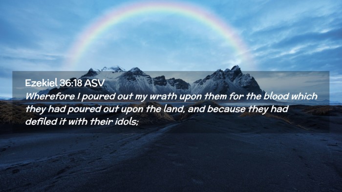 Picture 02 - Ezekiel 36:18 ASV Desktop Wallpaper - Wherefore I poured out my wrath upon them for the - Desktop Bible Verse Wallpaper