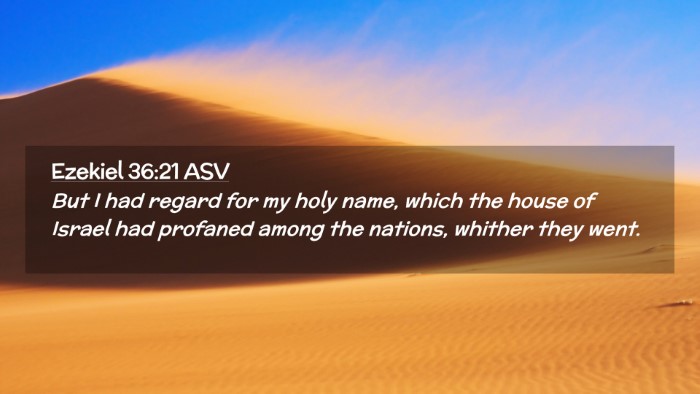 Picture 02 - Ezekiel 36:21 ASV Desktop Wallpaper - But I had regard for my holy name, which the - Desktop Bible Verse Wallpaper