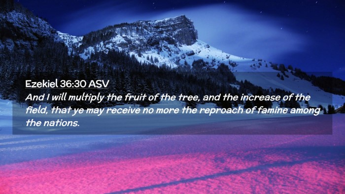 Picture 02 - Ezekiel 36:30 ASV Desktop Wallpaper - And I will multiply the fruit of the tree, and - Desktop Bible Verse Wallpaper