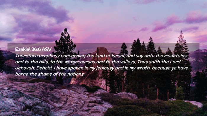 Picture 02 - Ezekiel 36:6 ASV Desktop Wallpaper - Therefore prophesy concerning the land of Israel, - Desktop Bible Verse Wallpaper