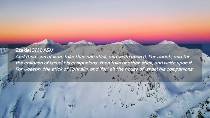 Picture 02 - Ezekiel 37:16 ASV Desktop Wallpaper - And thou, son of man, take thee one stick, and - Desktop Bible Verse Wallpaper