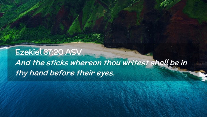 Picture 02 - Ezekiel 37:20 ASV Desktop Wallpaper - And the sticks whereon thou writest shall be in - Desktop Bible Verse Wallpaper
