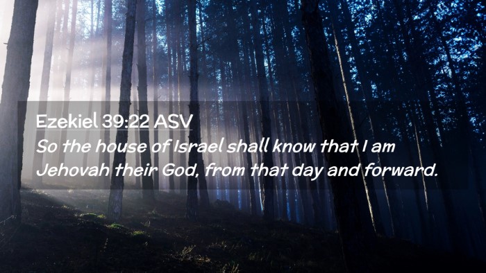 Picture 02 - Ezekiel 39:22 ASV Desktop Wallpaper - So the house of Israel shall know that I am - Desktop Bible Verse Wallpaper