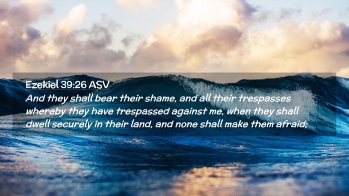Picture 02 - Ezekiel 39:26 ASV Desktop Wallpaper - And they shall bear their shame, and all their - Desktop Bible Verse Wallpaper