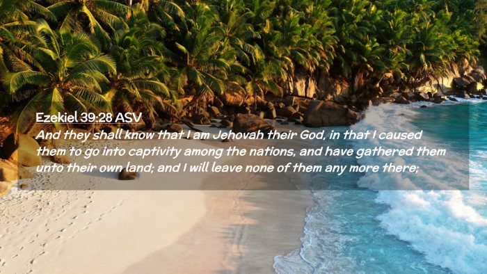 Picture 02 - Ezekiel 39:28 ASV Desktop Wallpaper - And they shall know that I am Jehovah their God, - Desktop Bible Verse Wallpaper