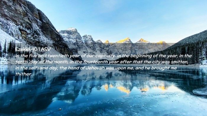 Picture 02 - Ezekiel 40:1 ASV Desktop Wallpaper - In the five and twentieth year of our captivity, - Desktop Bible Verse Wallpaper