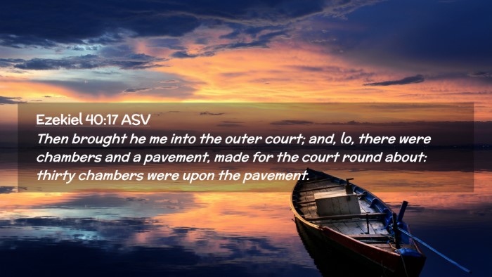 Picture 02 - Ezekiel 40:17 ASV Desktop Wallpaper - Then brought he me into the outer court; and, lo, - Desktop Bible Verse Wallpaper