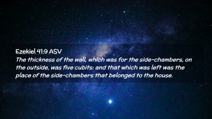 Picture 02 - Ezekiel 41:9 ASV Desktop Wallpaper - The thickness of the wall, which was for the - Desktop Bible Verse Wallpaper