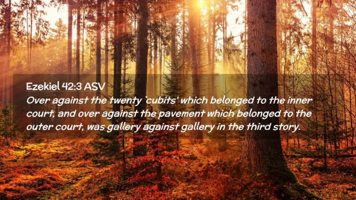 Picture 02 - Ezekiel 42:3 ASV Desktop Wallpaper - Over against the twenty `cubits' which belonged - Desktop Bible Verse Wallpaper