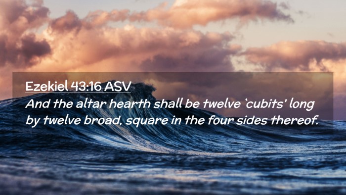 Picture 02 - Ezekiel 43:16 ASV Desktop Wallpaper - And the altar hearth shall be twelve `cubits' - Desktop Bible Verse Wallpaper